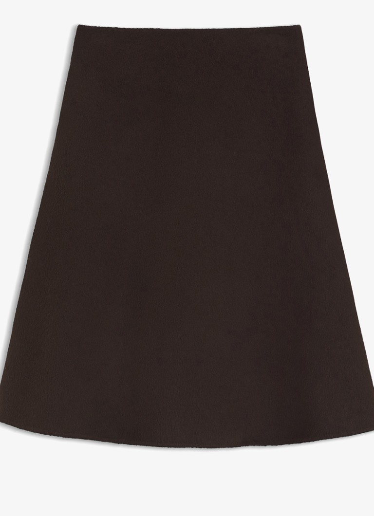 BOSS Dames Midi rok in de kleur Donkerbruin