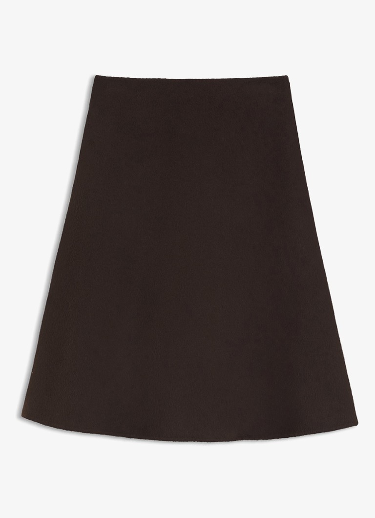BOSS Dames Midi rok in de kleur Donkerbruin