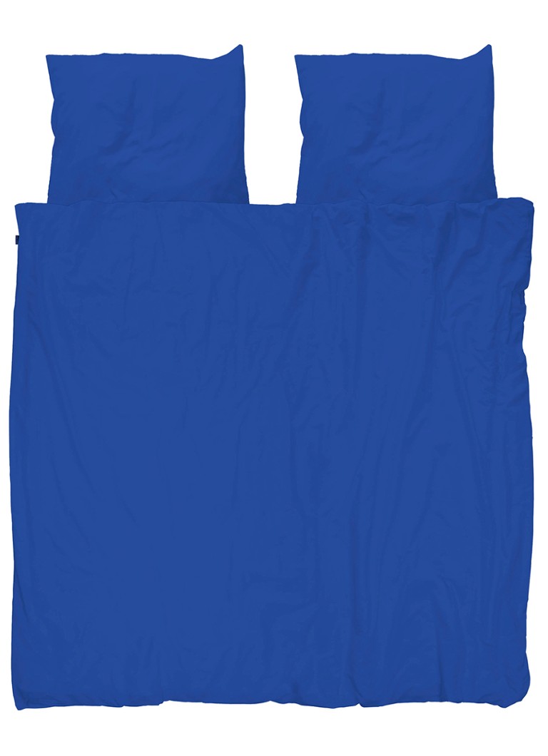 Snurk Royal Blue dekbedovertrek van katoen - inclusief kussensloop Blauw - Deal