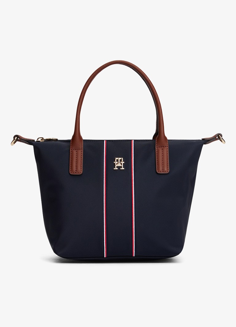 Tommy Hilfiger Dames Corporate tot shopper met logo in de kleur Donkerblauw