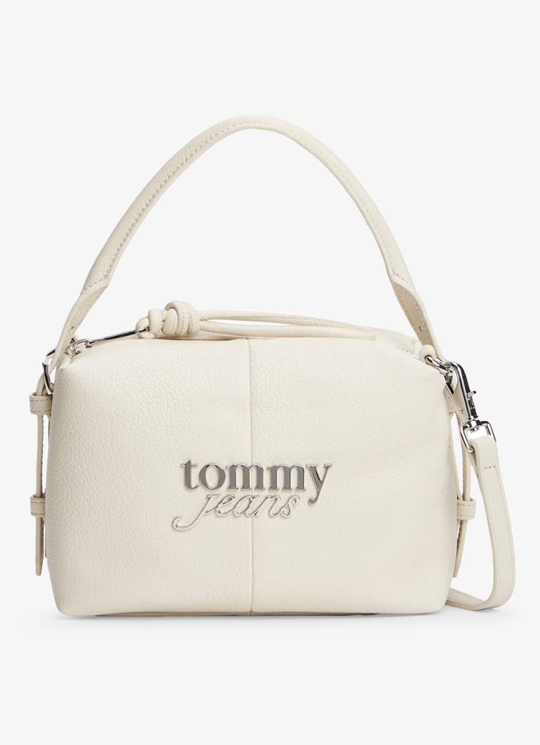 Tommy Hilfiger Dames Handtas met logo in de kleur Gebroken wit