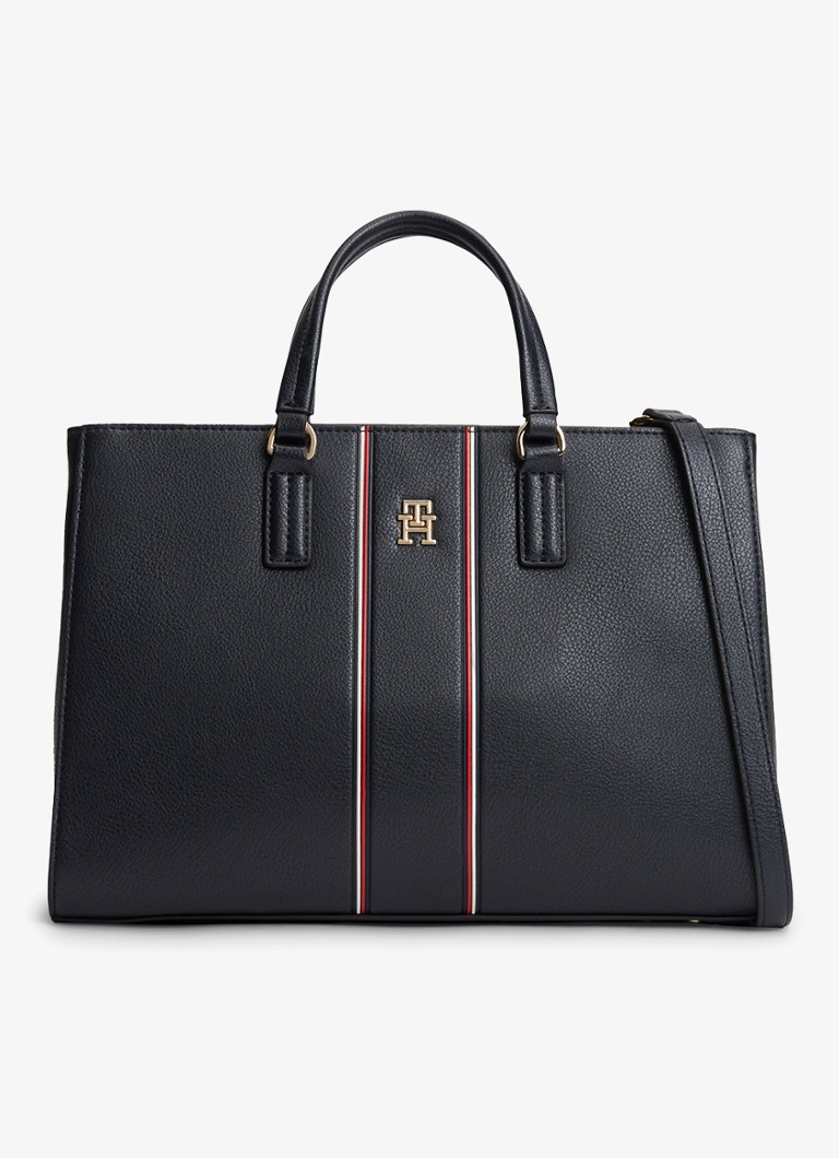 Tommy Hilfiger Dames Handtas met logo in de kleur Donkerblauw