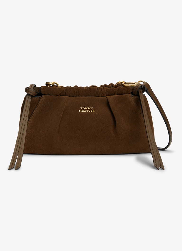 Tommy Hilfiger Dames Clutch met logo in de kleur Bruin