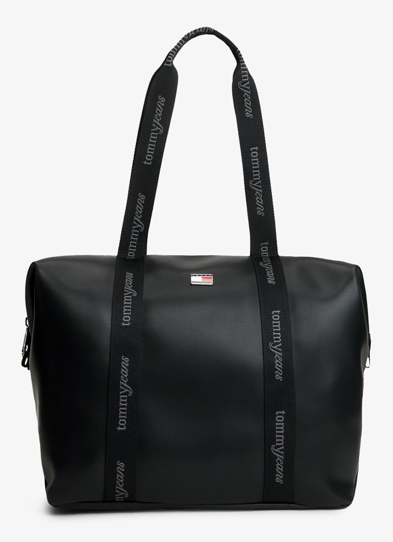 Tommy Hilfiger Heren Shopper met logo in de kleur Zwart