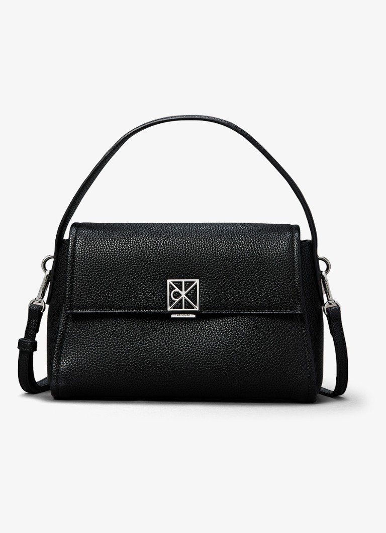 Calvin Klein Dames Schoudertas met logo in de kleur Zwart