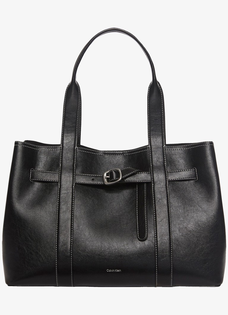 Calvin Klein Dames Shopper met logo in de kleur Black-Ub1 / Zwart