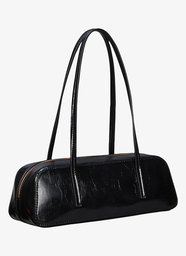 Calvin Klein Dames Schoudertas met logo in de kleur Zwart