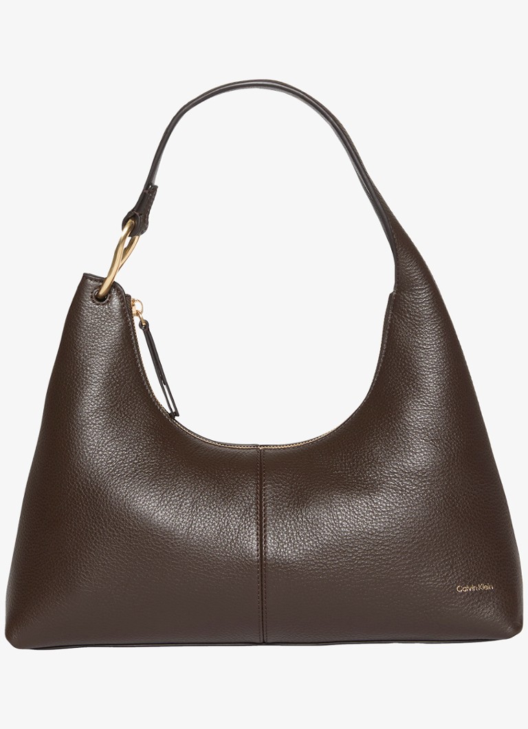 Calvin Klein Dames Schoudertas van leer in de kleur Delicioso-Bal / Bruin