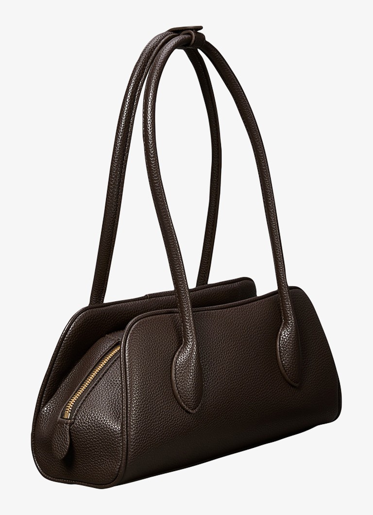 Calvin Klein Dames Schoudertas met tasbedel in de kleur Donkerbruin