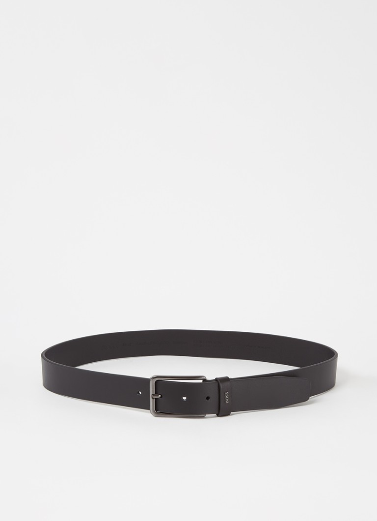 BOSS Heren Calis riem van leer in de kleur Zwart