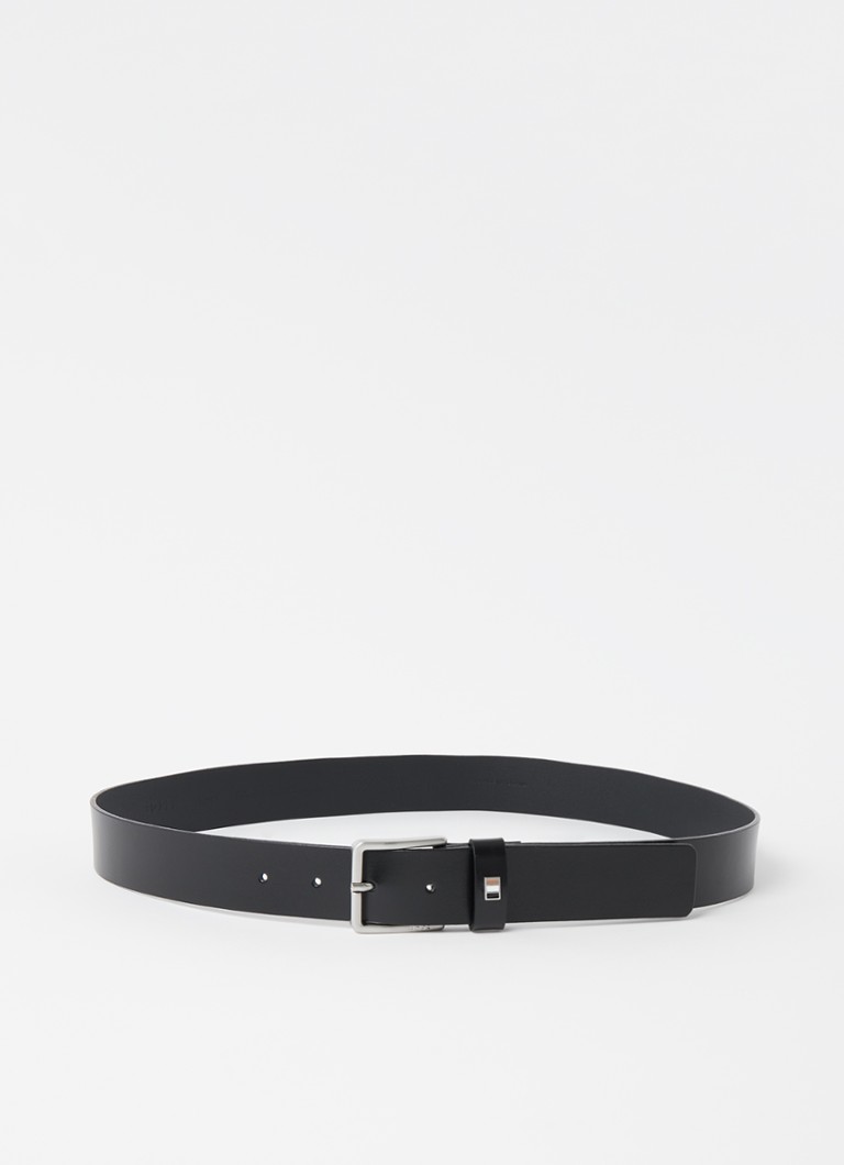 BOSS Heren Riem van leer in de kleur Zwart