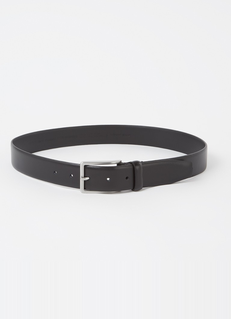 BOSS Heren Erman-L riem van leer in de kleur Zwart