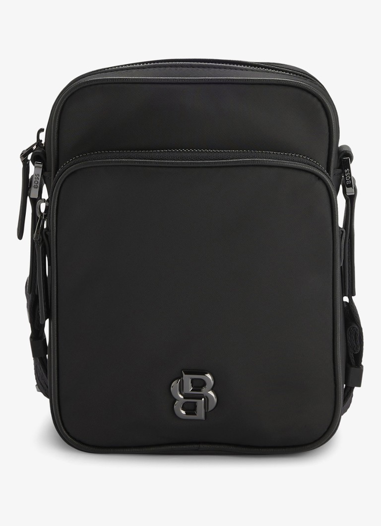 BOSS Heren B-Icon crossbodytas met logo in de kleur Zwart