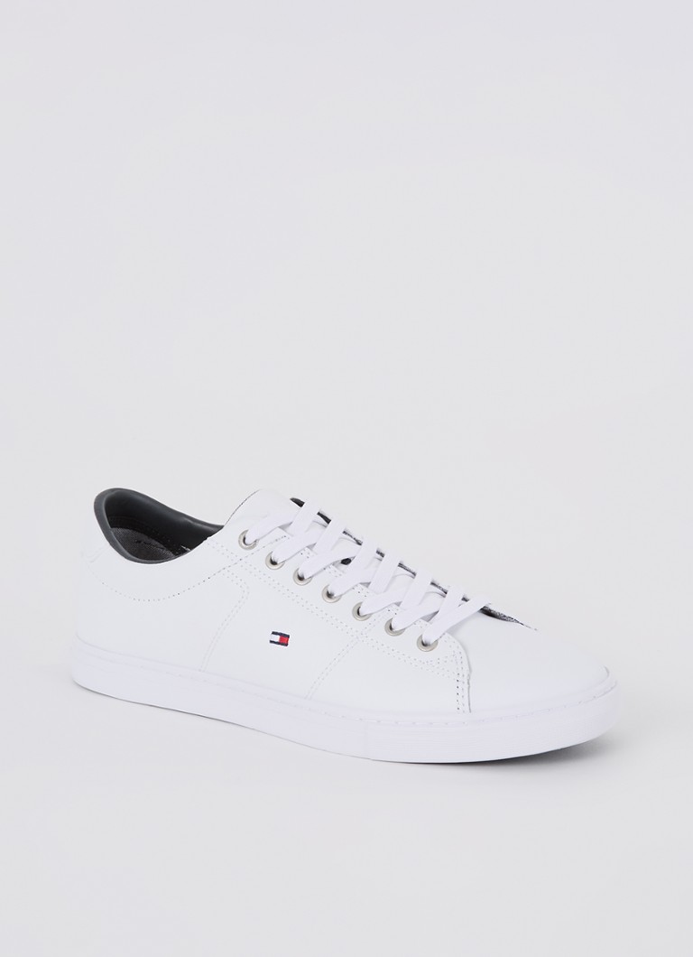 Tommy Hilfiger Heren Essential sneaker van leer in de kleur Wit