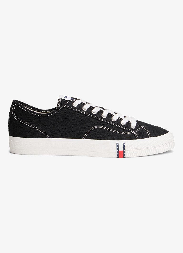 Tommy Hilfiger Heren Archive Vulc sneaker met doorgestikte details in de kleur Zwart