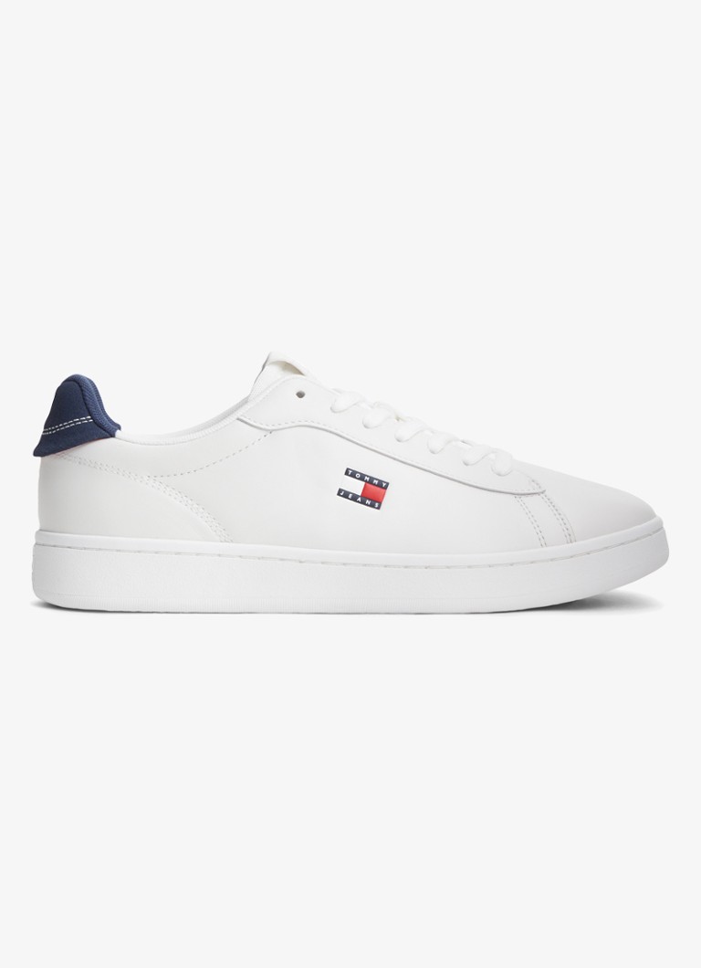Tommy Hilfiger Heren Sneaker van leer in de kleur Wit