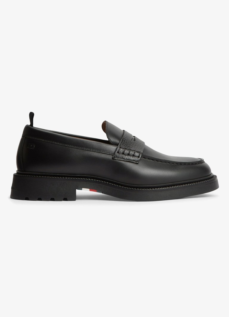 Tommy Hilfiger Heren Loafer met logo in de kleur Zwart
