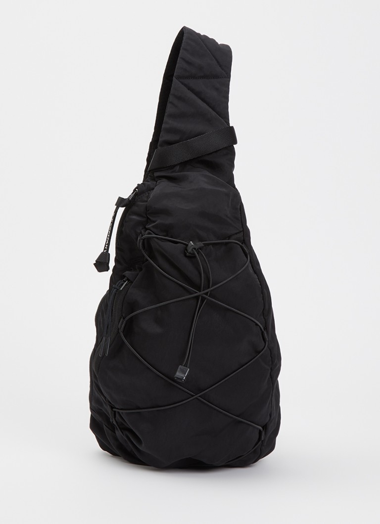 C.P. Company Heren Crossbodytas met logo en verstelbare schouderriem in de kleur Zwart, maat: One Size