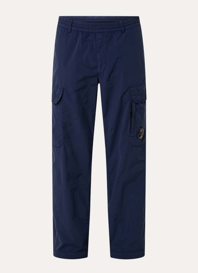 C.P. Company Heren Flatt straight fit cargobroek met steekzakken in de kleur Donkerblauw, maat: 52