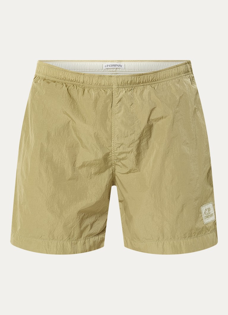 C.P. Company Heren Zwemshorts met logo en steekzakken in de kleur Mosgroen, maat: 52