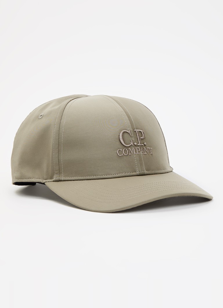 C.P. Company Heren Chrome-R pet met logoborduring in de kleur Lichtgroen, maat: OS