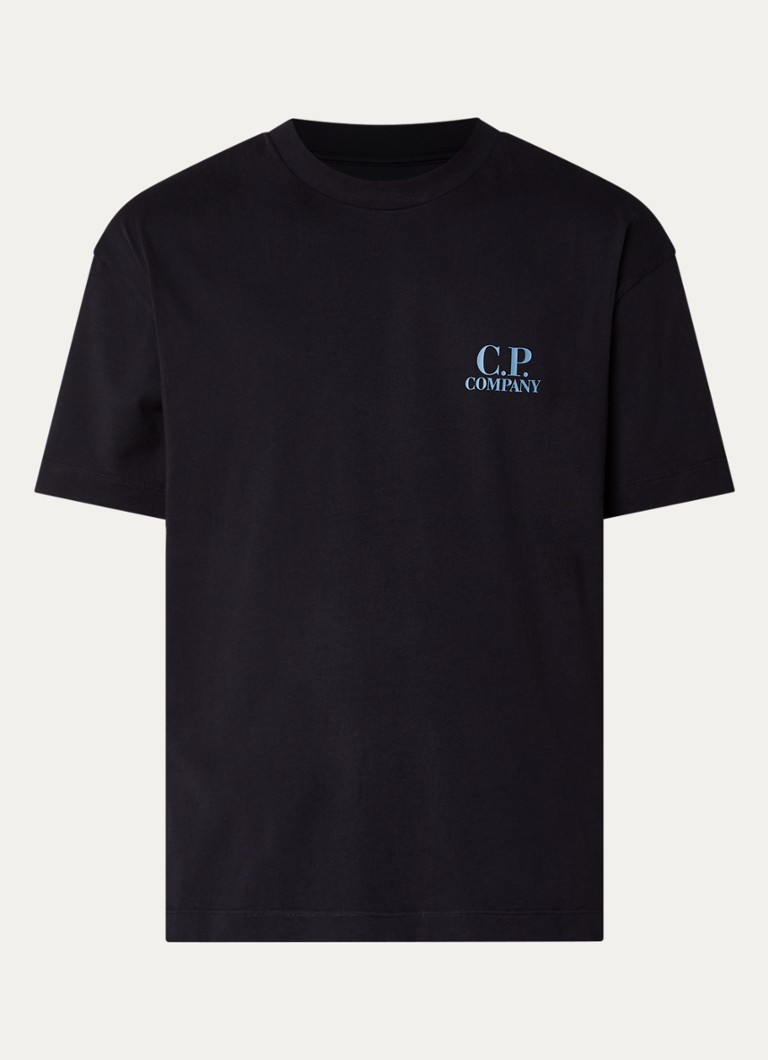 C.P. Company Heren T-shirt met logo en backprint in de kleur Donkerblauw, maat: S