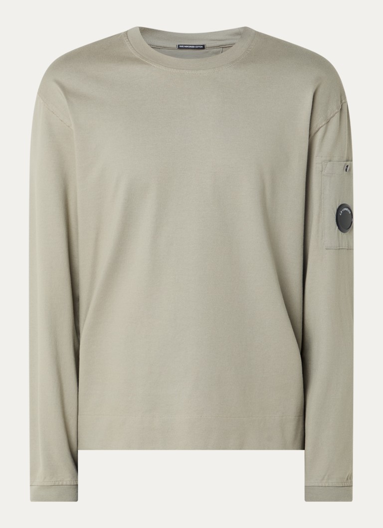 C.P. Company Heren Longsleeve met logo in de kleur Khaki, maat: M