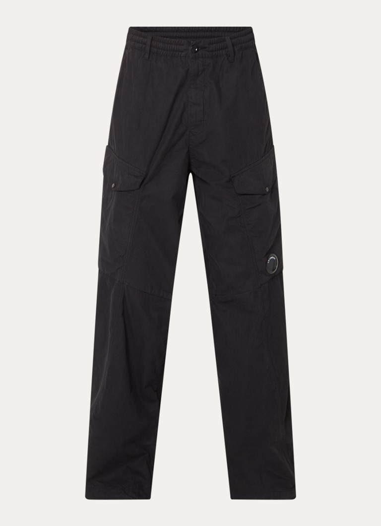 C.P. Company Heren Wide fit broek met steekzakken in de kleur Zwart, maat: 52