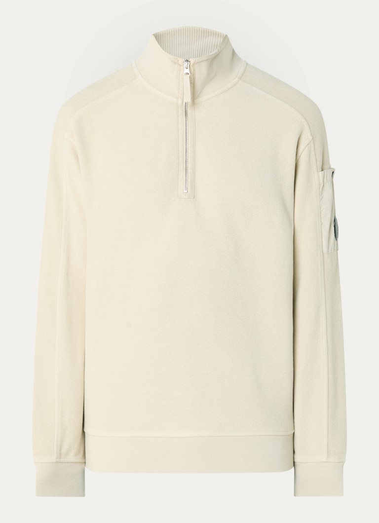 C.P. Company Heren Sweater met halve rits in de kleur Ivoor, maat: XL