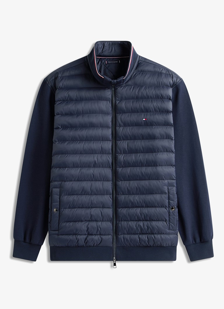 Tommy Hilfiger Heren Sweatvest met gewatteerd voorpand in de kleur Donkerblauw