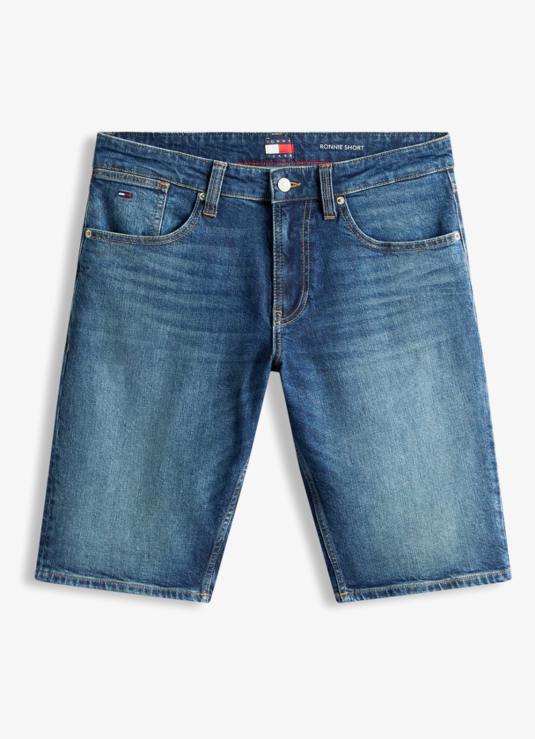 Tommy Hilfiger Heren Korte broek van denim in de kleur Denim