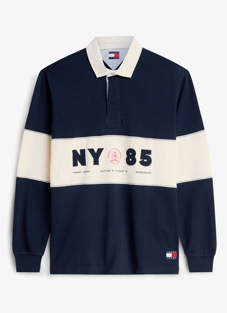 Tommy Hilfiger Heren Regular fit polo met logo in de kleur Dark Night Navy-C1G