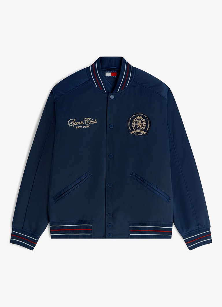 Tommy Hilfiger Baseball jack met logo in de kleur Dark Night Navy-C1G