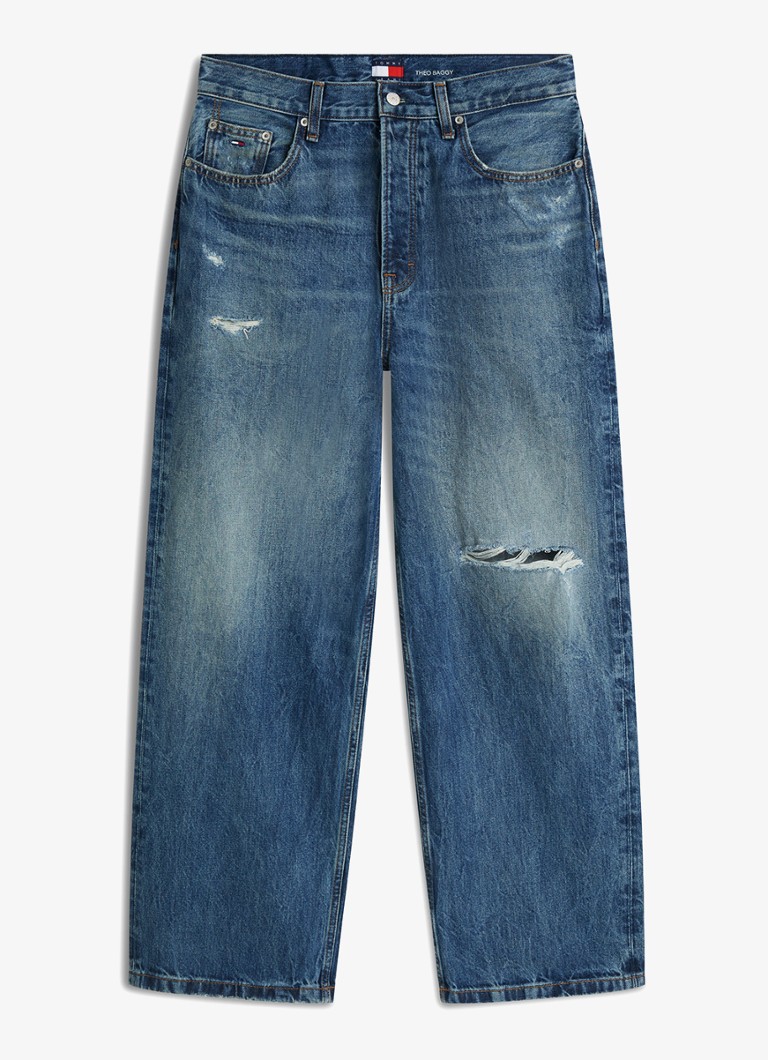 Tommy Hilfiger Heren Wide leg jeans met medium wassing in de kleur Denim