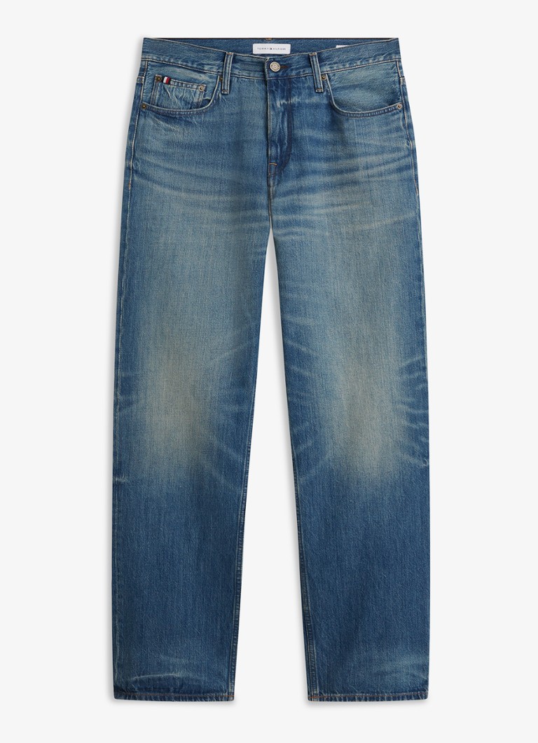 Tommy Hilfiger Heren Straight leg jeans met steekzakken in de kleur Indigo