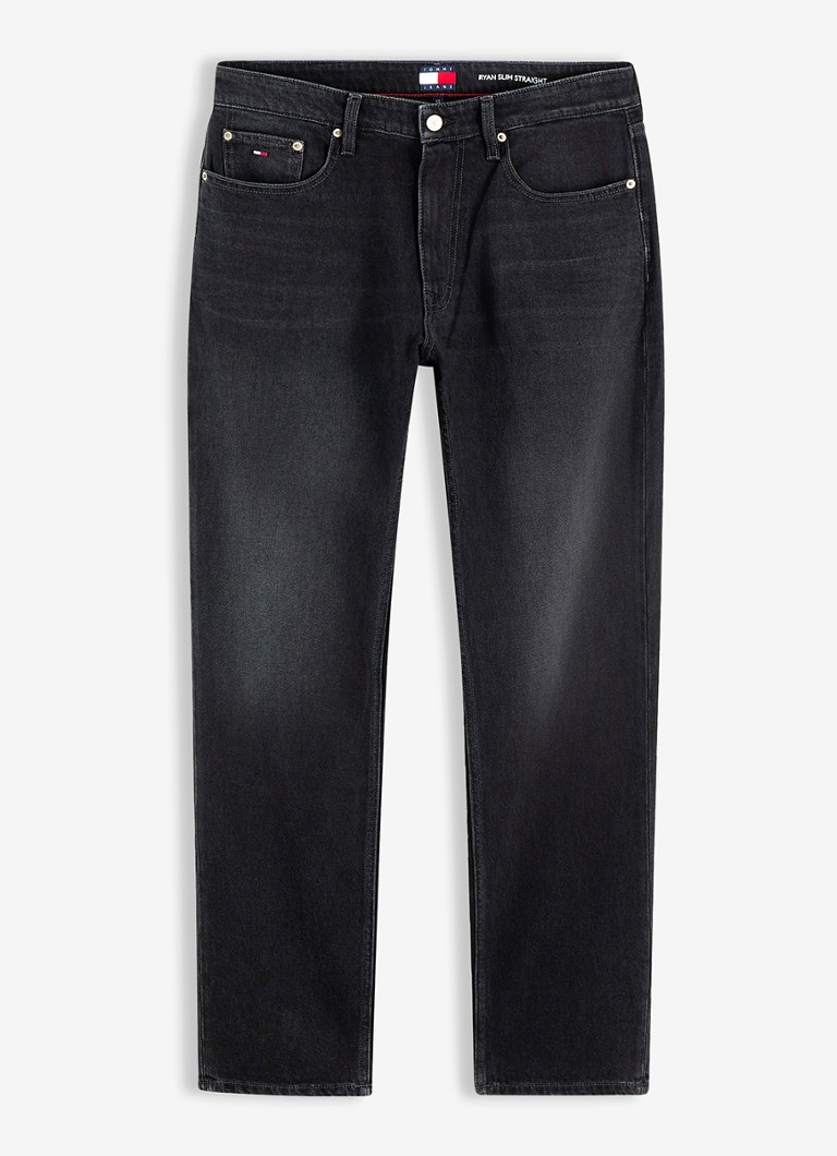 Tommy Hilfiger Heren Straight leg jeans met steekzakken in de kleur Zwart