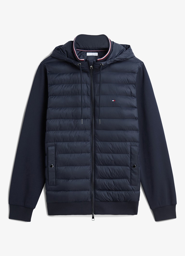 Tommy Hilfiger Heren Sweatvest met capuchon in de kleur Donkerblauw