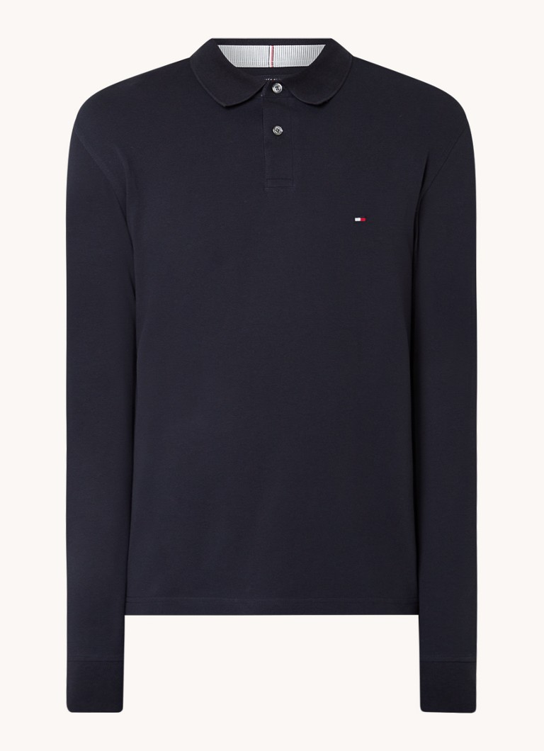 Tommy Hilfiger Heren 1985 regular fit polo van piqué katoen in de kleur Lichtblauw