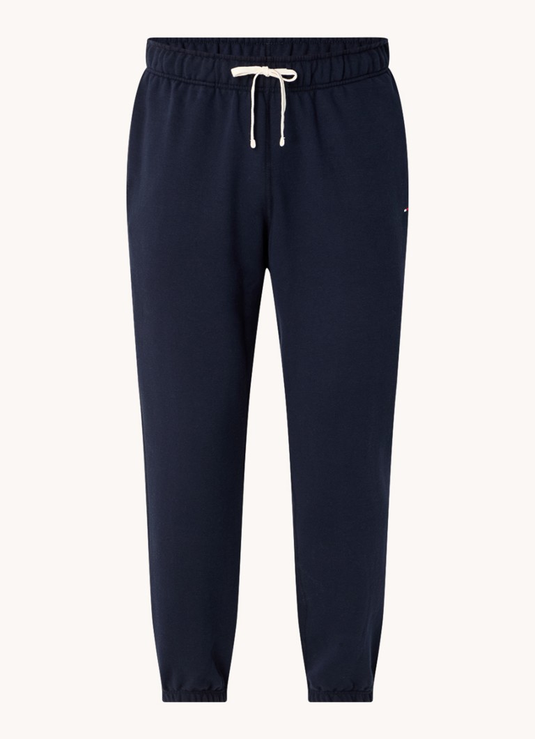 Tommy Hilfiger Heren Essential joggingbroek met logoborduring in de kleur Donkerblauw