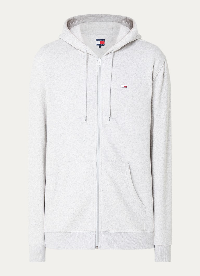 Tommy Hilfiger Heren Sweatvest met logoborduring in de kleur Grijsmele