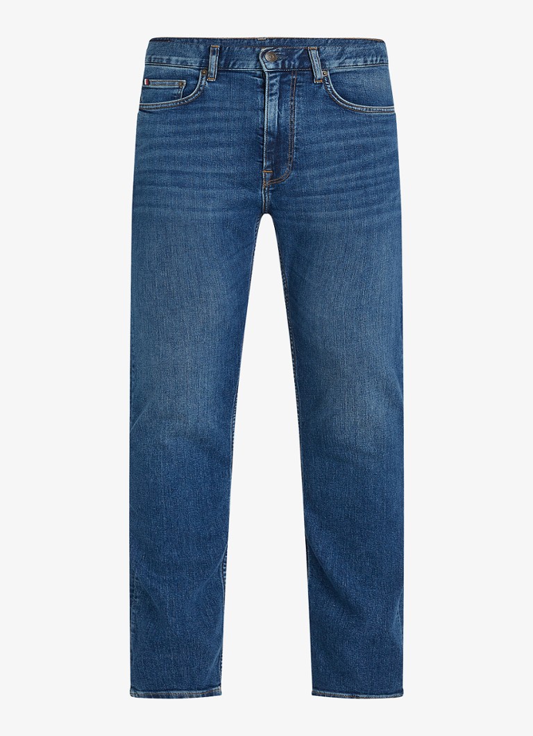 Tommy Hilfiger Heren Bleecker slim fit jeans met donkere wassing in de kleur Indigo