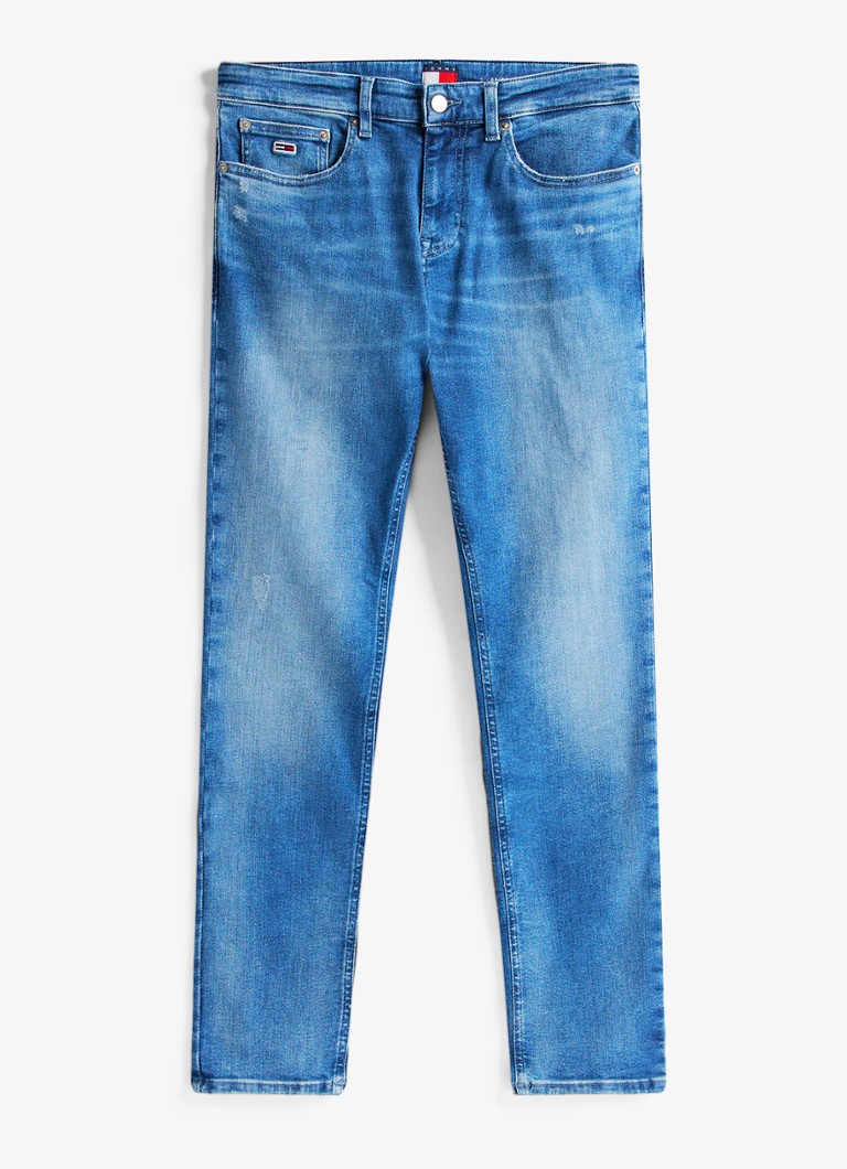 Tommy Hilfiger Heren Scanton slim fit jeans met medium wassing in de kleur Indigo