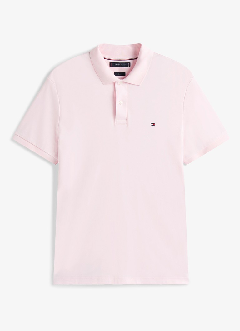 Tommy Hilfiger Heren Regular fit polo met logo in de kleur Lichtroze