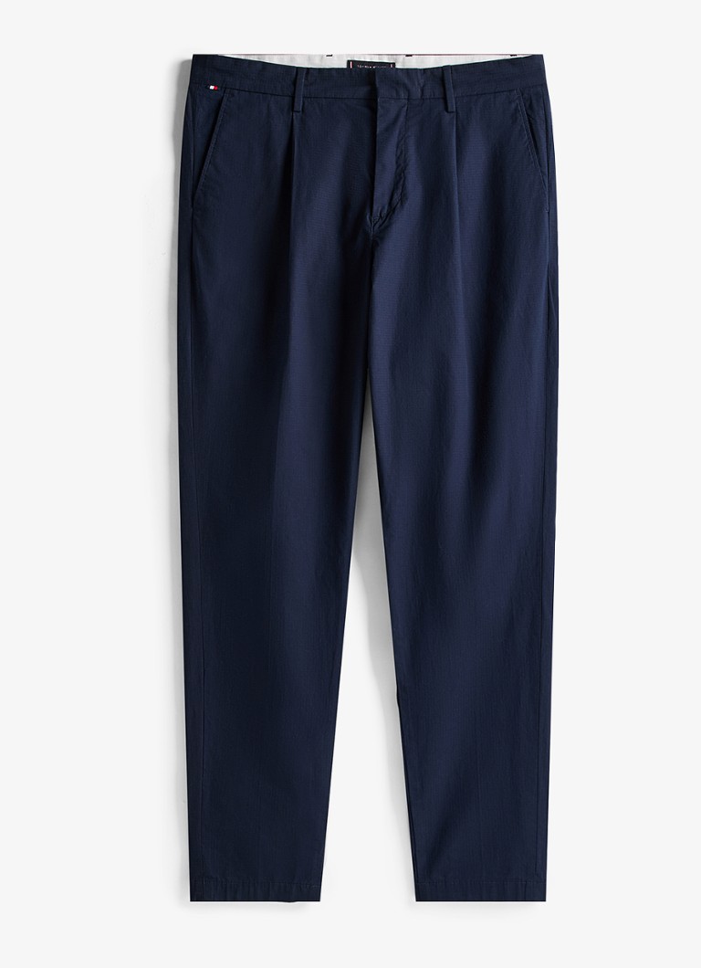 Tommy Hilfiger Heren Herlem tapered fit chino met steekzakken in de kleur Donkerblauw