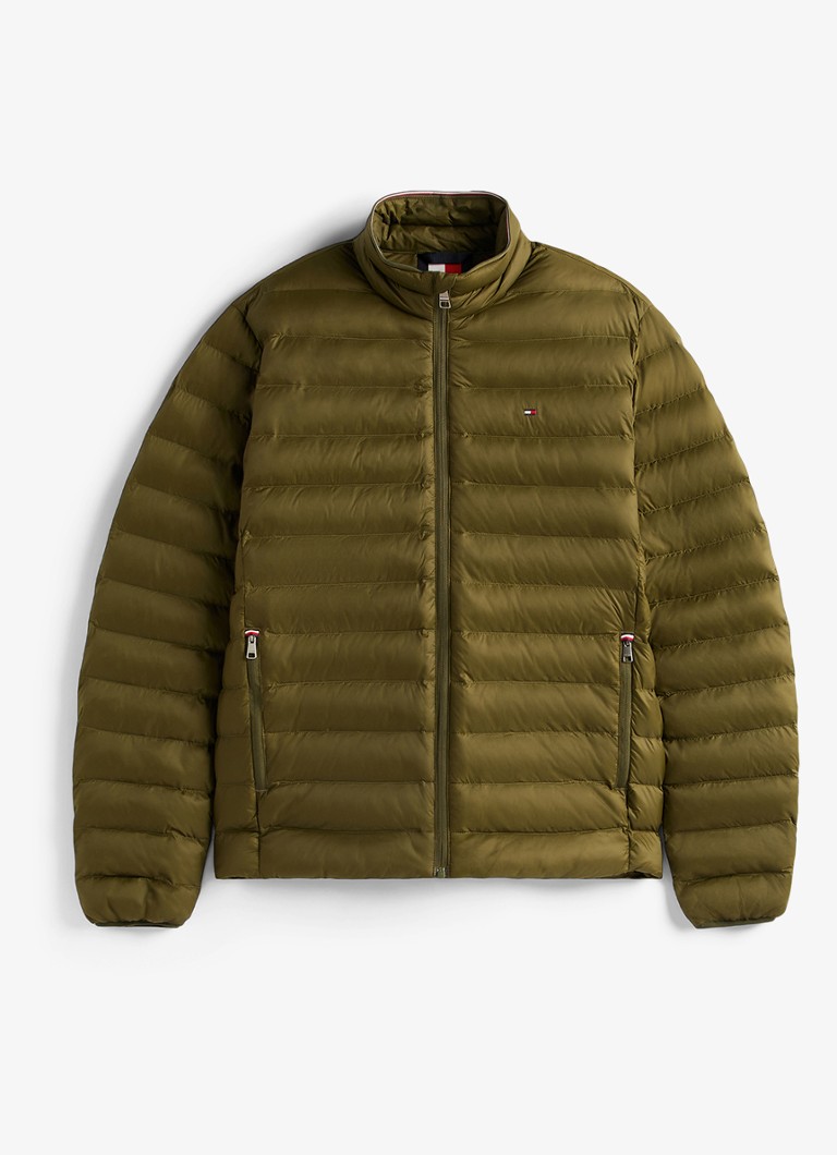 Tommy Hilfiger Heren Gewatteerd jack met waterafstotende coating in de kleur Legergroen