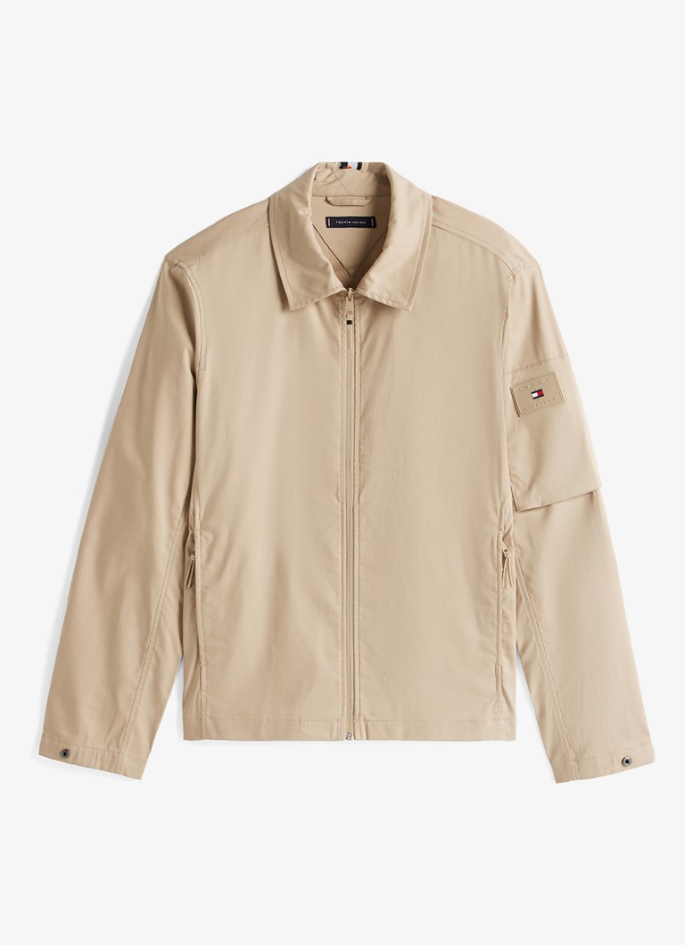 Tommy Hilfiger Heren Tech jack met ritszakken in de kleur Sandalwood-RBT / Bruin