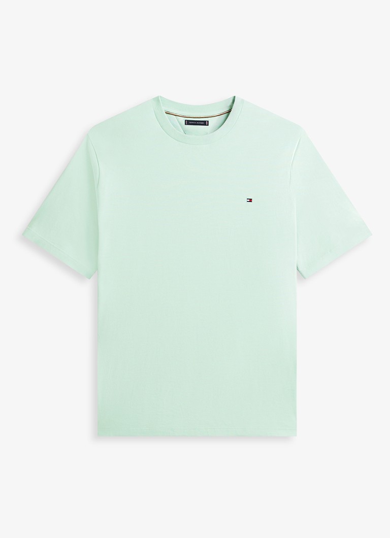 Tommy Hilfiger Heren T-shirt met logo in de kleur Mint
