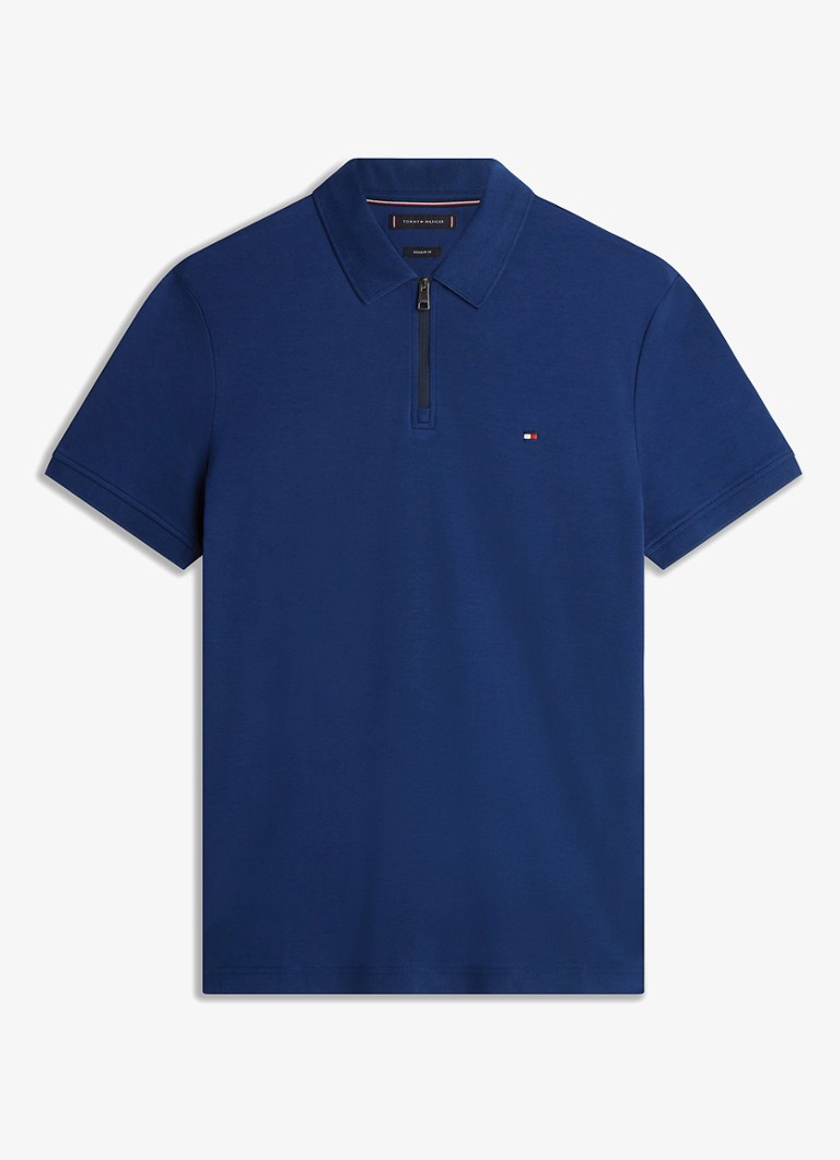 Tommy Hilfiger Heren Regular fit polo van katoen in de kleur Donkerblauw