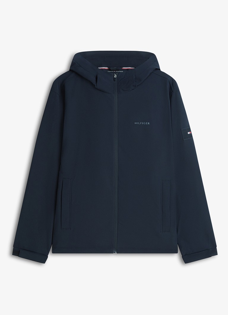 Tommy Hilfiger Heren Jack met logo en steekzakken in de kleur Blauw
