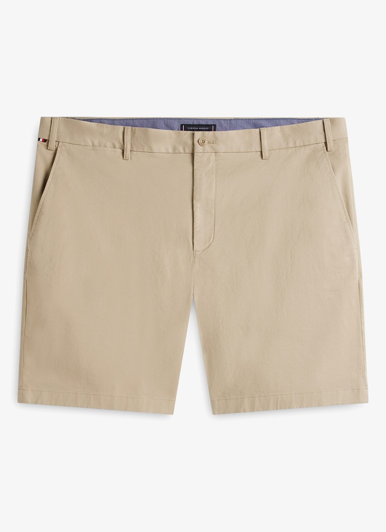 Tommy Hilfiger Heren Straight fit korte chino in katoenblend in de kleur Beige